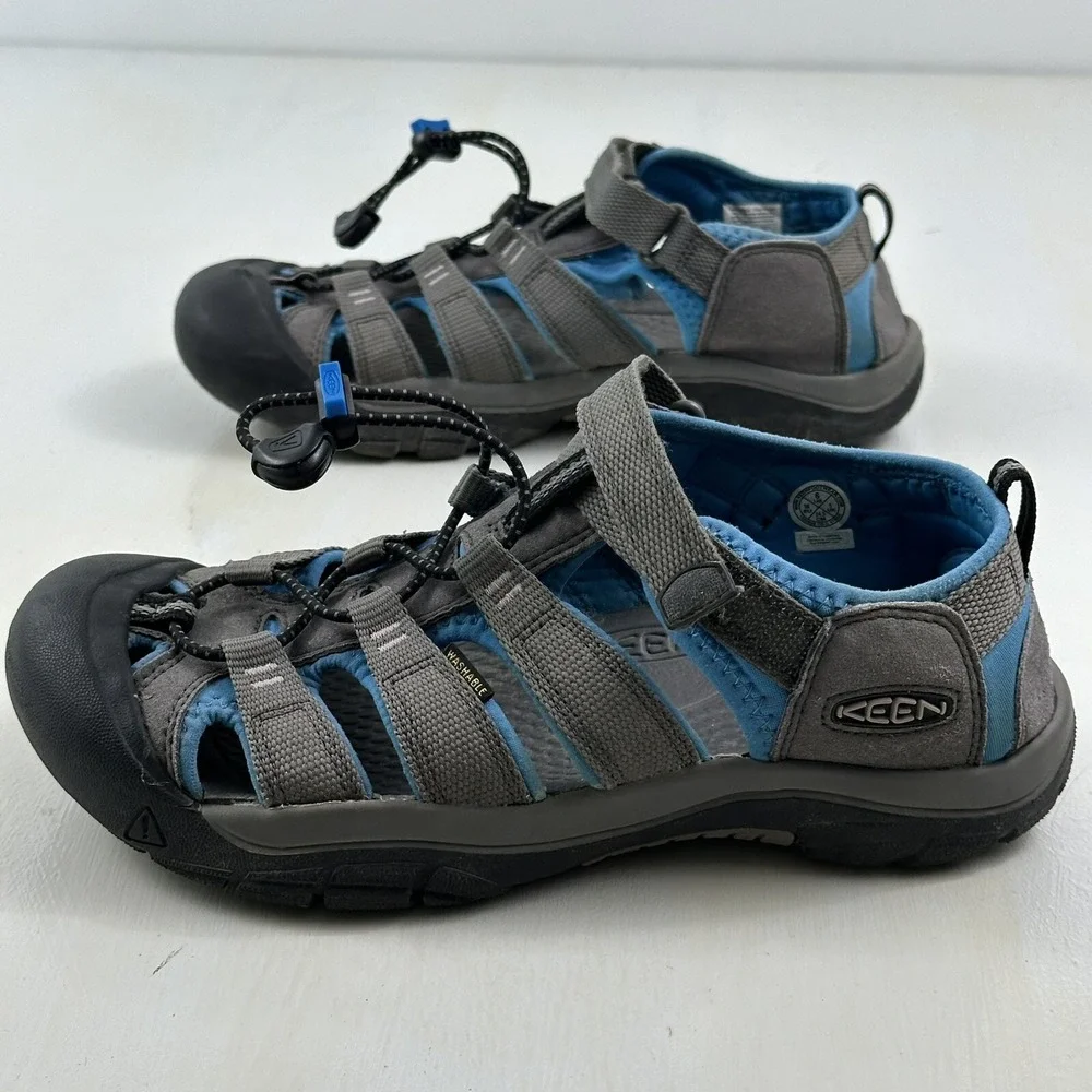 Keen Newport H2 Men's‎ 6 Grey Blue Hiking Closed Toe Water Sandals Shoes